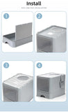 Top-Entry Cat Litter Box with Drawer-Enclosed Design, Easy Clean, Odor Control, Anti-Tracking Lid V888-ELOSUNG10201