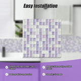 Tiles 3D Peel and Stick Wall Tile Crystal Mosaic 10 Sheets V63-837101