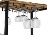 CARLA HOME Freestanding Wine Rack for 20 Bottles with Wood Countertop and Sturdy Metal Frame LSB-36134