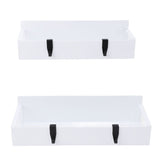 2PCS Magnetic Spice Rack for Refrigerator Strong Magnetic Shelf with 4 Removable Hooks for Holding V1294-YM0901-3118240180212