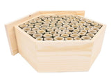 Hexagonal Bee House Wooden Bee Box Home Hotel Attract Peaceful Bee Pollinators Enhance Garden V1294-YM0901-3111240205411