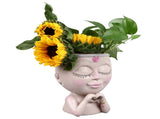 Face Planter Pot Resin Love Style Lady Head Succulent Planter Women Face Flower Pot with Drainage V1294-YM0706-3111230240211