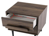Artiss Bedside Table Nightstand 2 Drawers - Walnut FUR-T-BS-02-WAL