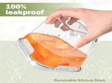Soup Containers with Lids Glass 32 oz, 4 Cup Borosilicate Glass Food Storage Containers, Microwave & V1258-DP02-C-40