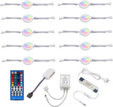 Under Counter LED Light Kit, RGBW Under Cabinet Lighting, 10 Packs Colored Cabinet Lights with V1171-CC-RGBW1024VAU
