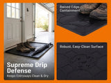 Heavy Duty Black Silicone Boot Tray for Home Use with High Wall Leak Protection V1192-AZ-W-31389