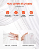 VEVOR Artificial Wedding Arch Flowers Kit White With 2 Pcs Flowers 2 Pcs Drapes V952-HLGMHTJ4JTBSCANWFV0