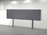 Linen Fabric Queen Bed Headboard Bedhead - Grey V63-800777