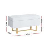 Artiss Storage Ottoman Blanket Box Criss-cross Linen White OTM-RTA-08-CRO-WH