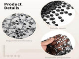 8PCS Triangle Lace Mantilla Set, Floral Triangle Head Covering Scarf, Embroidered Fringe Chapel V1192-AZ-W-18368