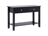 Artiss Console Table Hallway Sofa Entryway Entrance 2 Drawers 80CM Black FUR-U-HS-2D1S-BK