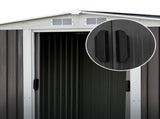 Giantz Garden Shed 2.58x2.07M Sheds Outdoor Storage Workshop Metal Shelter Sliding Door SHED-GAB-6X8-ABCD