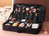 **Large Waterproof Makeup Organizer Adjustable Dividers, Detachable Brush Holder, Multi-Compartment V1106-HZSNB001