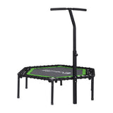 Everfit 48inch Hexagon Fitness Trampoline Rebounder Adjustable Handrail Green TRAMPO-C-MINI48-HEX-GNBK