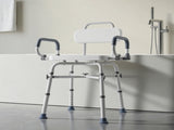 Swivel Shower Chair with Arms Back, 227 kg Load Heavy Duty Bench Seat for Inside Shower Stall V952-GDSYGZYTLSLKHO50K001V0