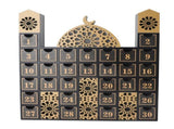 Ramadan Wooden Countdown Calendar with LED Light Countdown to Eid Drawer Advent Calendar for V1294-YM0901-3115240014112
