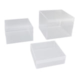 3Pcs Acrylic Risers Display Stands Cubic Nesting for Dessert Table Buffet Tables Food Transparent V1294-YM0901-3117250013013
