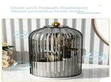 Rotating Birdcage Multi-use Storage Caddy, Dustproof Divided Organiser for Cosmetics, Cutlery, V1221-XM-LB5317-ZS182