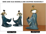 Dancing Girl Figurines Wine Holder Statue Synthetic Resin Wine Bottle Rack Stand for Bar Counter V1294-YM0716-3117220165311