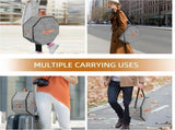 Cowboy Hat Storage Box, Collapsible Felt Hat Organizer with Handles Clear Window, Gray 17 x 10 In V1188-MS-721-057