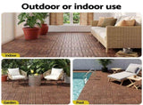 Gardeon 27PCS Wood Deck Tiles 30x30cm Interlocking Floor Tiles Pine Brown GD-WT-CR-27PCS-BR