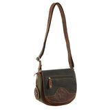 Billy The Kid Ladies Olive Leather Crossbody Womens Western Bag V563-BTK-23