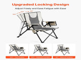 Folding Camping Chair, 3 Reclining Positions, Outdoor High Back Camping Chair, 260lbs Weight V952-PTTYGBTYRDXHFQV64002V0