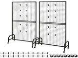 2 Packs Grid Wall Panels, 898 x 1798 mm Wire Grid Panels Display Rack, Movable Art Display Shelf V952-LSWGQ7080INCADLXP001V0