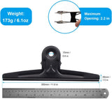 Large Bull Clips Black, 14 Pcs XL Steel Binder Paper Clips Clamps for Office, Drawing Board, Food V1258-DP02-C-2190