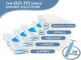 12 Pack Vacuum Storage Bags, Space Saver Vacuum Storage Bags, Vacuum Seal Bags for Clothing, V1366-AZ2-W-02290