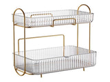 Makeup Organizer 2 Tier Bathroom Countertop Organizer Large Capacity Cosmetic Holder Shelf for V1294-YM0706-3117230199911