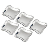 5Pcs Stainless Steel Rectangular Table Snack Dessert Service Plate Towel Storage DishWithace Edge V1294-YM0901-3118200137413
