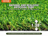 Artifical Grass, 6 x 10 ft Rug Green Turf, 1.38"Fake Door Mat Outdoor Patio Lawn Decoration, Easy to V952-RZCP1J6X10FTJ1STHV0