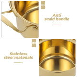Small Stainless Steel Saucepan Pot for Cooking Soup and Sauces, Golden Finish, Kitchen Cookware for V1370-AZ4-16044