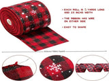 Christmas Wired Edges Fabric Roll Black Red White Buffalo Plaid Wide Craft V1366-AZ2-W-13367
