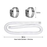 4 Pack Swimming Pool Replacement Hoses,1.25In Diameter Pool Filter Replacement Hoses for Above V1369-AZ3-W-11218