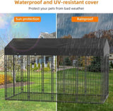 Small Outdoor Dog Kennel Pet Cage with Roof Cover 125x120x165cm V178-66733