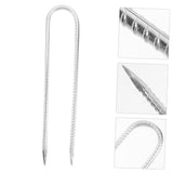 8Pcs U Shaped Trampoline Anchor Kit Galvanized Steel Stakes for Gardening V1370-AZ4-14877