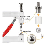 Pearl Setting Machine, Bead Rivet Fixing Machine, 5 Sizes, Hand Pearl Setting Tool Set for Hats, DIY V1192-AZ-W-28704