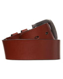 Statesman Mens Genuine Buffalo Leather Belt Dual Size - Brown V563-M00025-BROWN-S