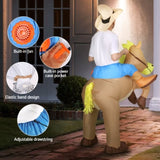 Inflatable Cowboy Costume Adult Suit Blow Up Party Fancy Dress Halloween Cosplay HALO-INF-HORSE