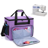 Oxford Cloth Sewing Machine Bag, Portable Carry Case with Shoulder Strap, Multi-Functional Storage V1232-FRSNB-001