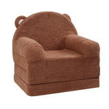 Baby Chair Foldable 2-in-1 Baby Lounger Couch Cartoon Kids Sofa Brown V952-ETSF60X3375XZIF7KV0