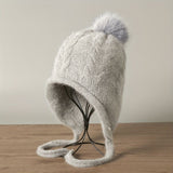 Women'S Winter Hat Hooded Knit Hat Pom-Pom Hat Warm Winter Accessory Australian - Pink - Size L V1347-DSZ-001-123-PNK-L