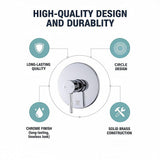 Shower Bath Mixer Tap Bathroom WATERMARK Approved - Chrome V63-827901