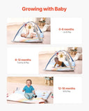 VEVOR Baby Play Gym Mat, Tummy Time Mat with 6 Sensory Toys, Baby Activity Mat with Light-up Musical V952-YEYDJSDGDPMT7RXPAV9