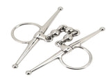135mm Stainless Steel Horse Mouth Bit Horse Mouth Riding Full Cheek Snaffle Bit with Ball Chain V1294-YM0717-3111220220811