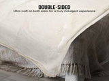 Laura Hill 3m x 3m XL Faux Mink Blanket Double-Sided Soft Plush Bed Oversized Throw Rug Beige MINK-XL-BE