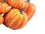 7pcs Simulated Pumpkin Glossy Paint Lightweight Creative Reusable Foam Pumpkin for Decoration Prop V1294-YM0901-3115240060512