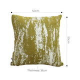 SOGA 50cm Throw Pillow White and Olive Green Plush Polyester Fiber and Cotton for Home Decor FRENCHCUSHION328